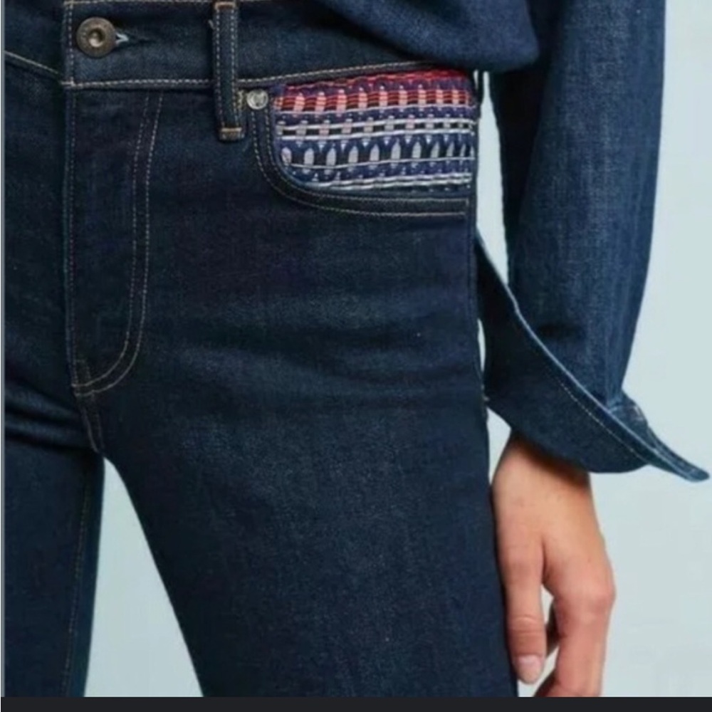 Levi's - made and crafted, 30, knit/crochet pockets, dark wash flair cut